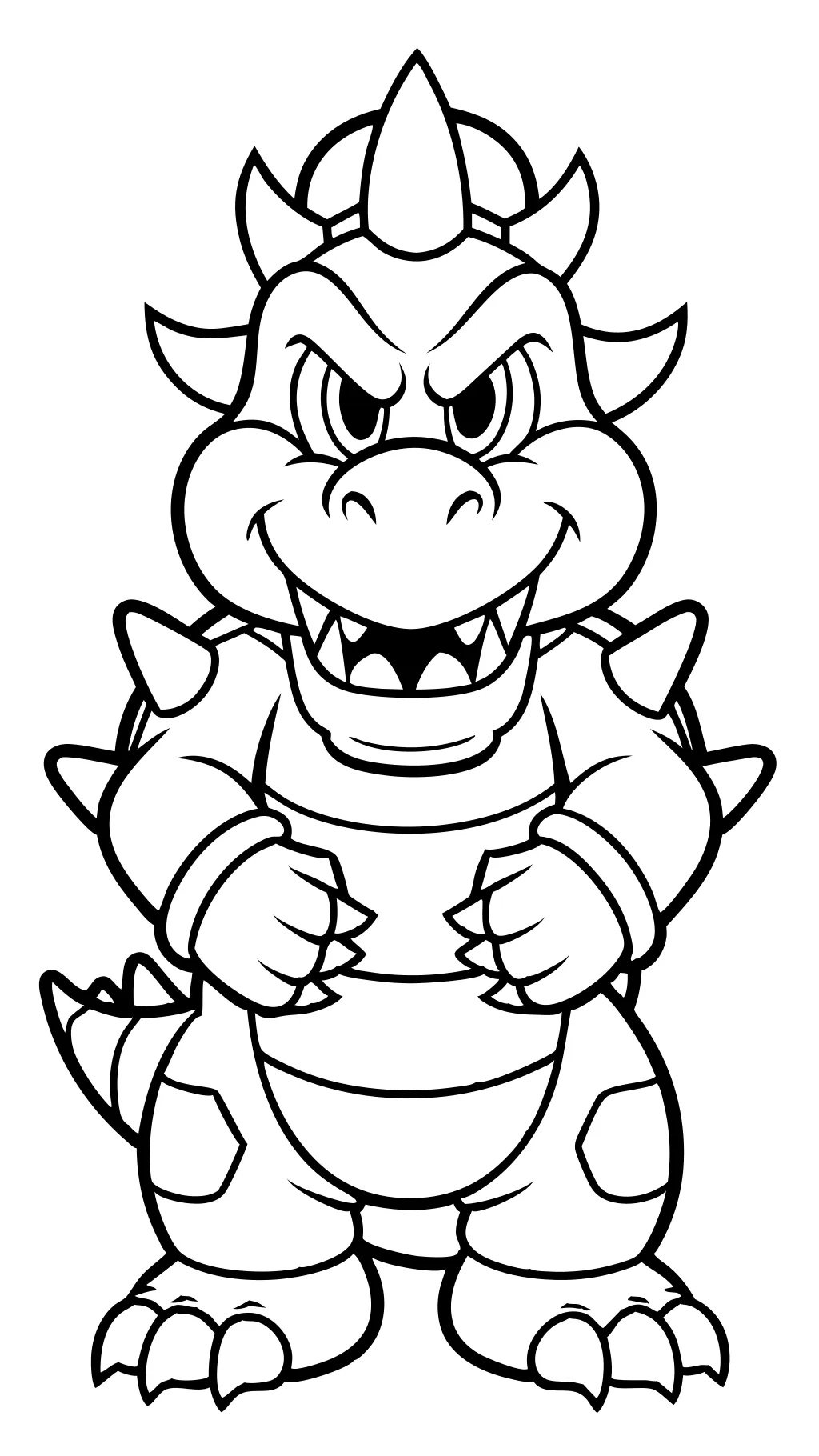 coloriage imprimable de Bowser